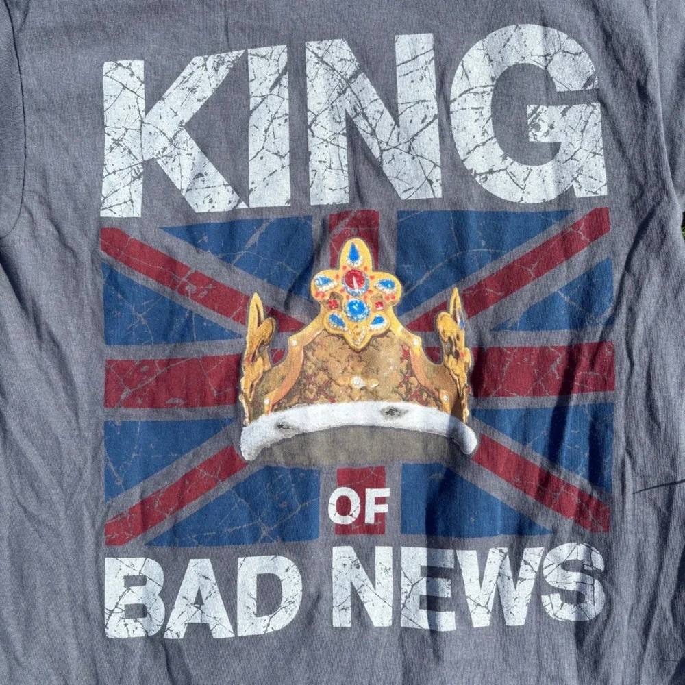 WWE King Barrett Bad News Union‎ Jack Graphic T Shirt Mens Medium